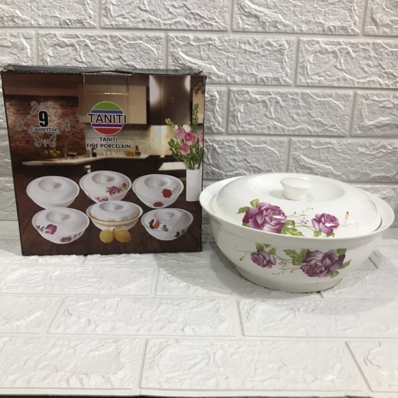 Mangkok sayur lauk mangkok nasi sup keramik besar 9,5” 24cm