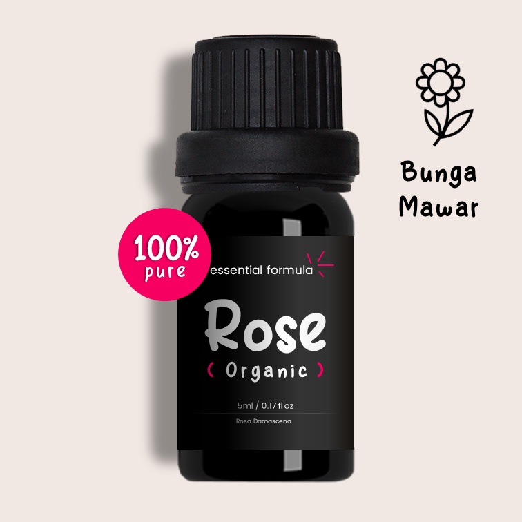 Organic Rose Minyak Bunga Mawar Murni EO 100%