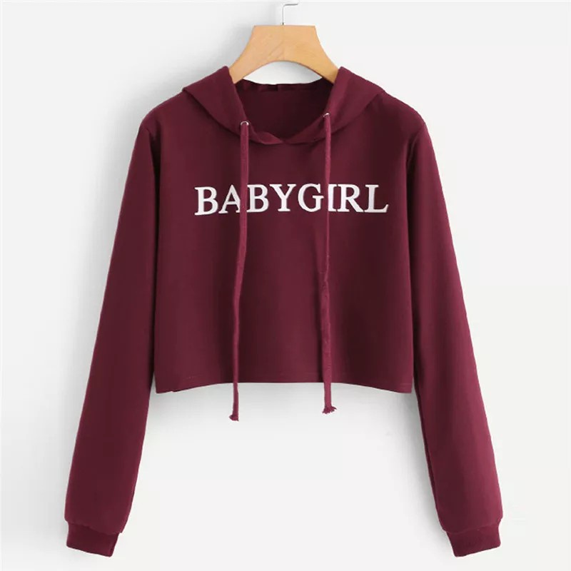 SWEATER CROP HOODIE BABY GIRL BAHAN FRENCHTERRY TERLARIS