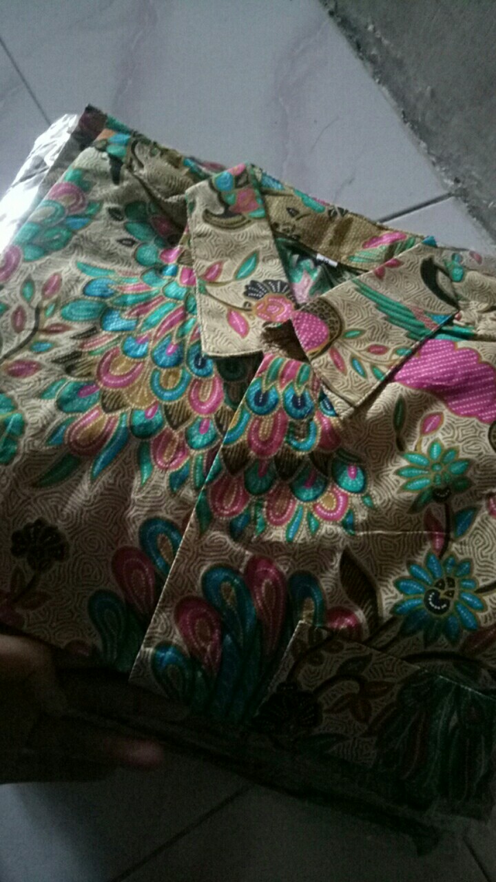 Batik Couple Keluarga Sania Ruffle Ori Ndoro Jowi Dnt Merak