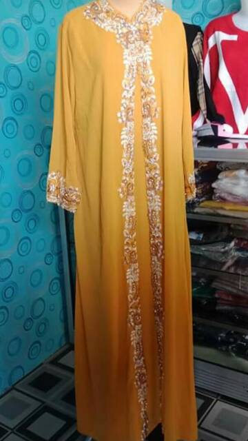 Gamis abaya full payet mewah
