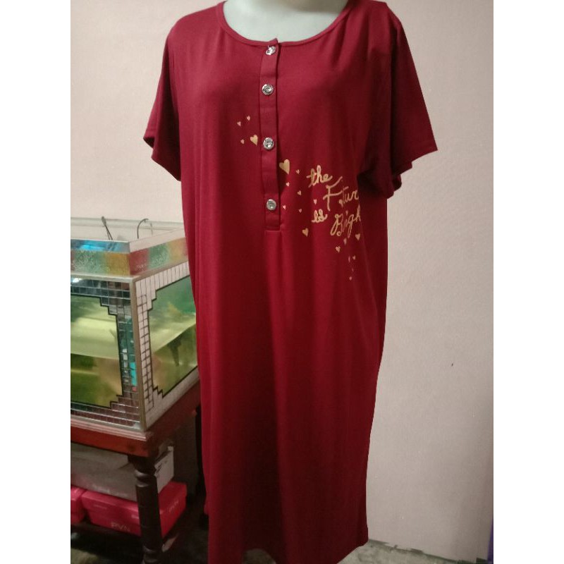 daster merah spandek tebal