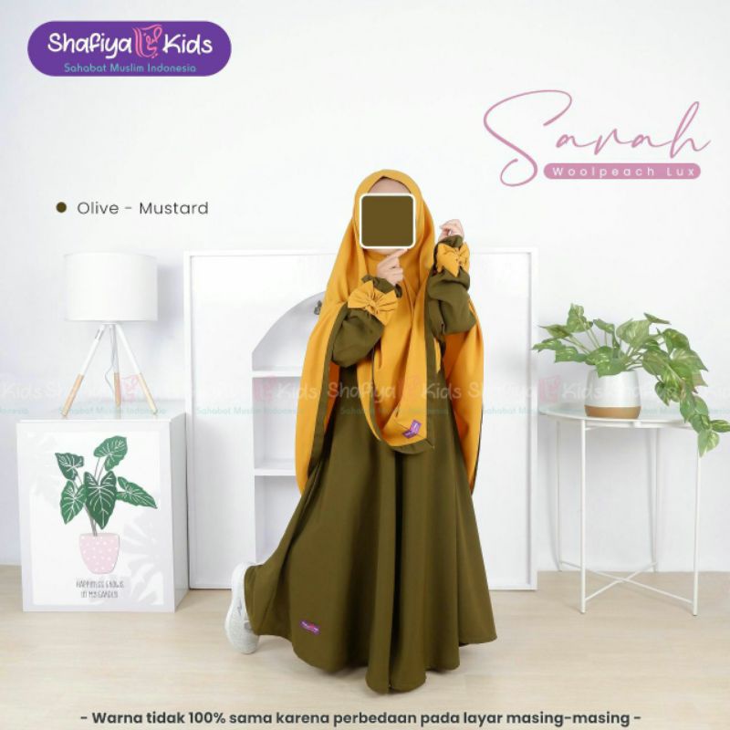 GAMIS SARAH KIDS BY SHAFIYAKIDS | GAMIS CADAR ANAK | GAMIS SET HIJAB ANAK TERBARU