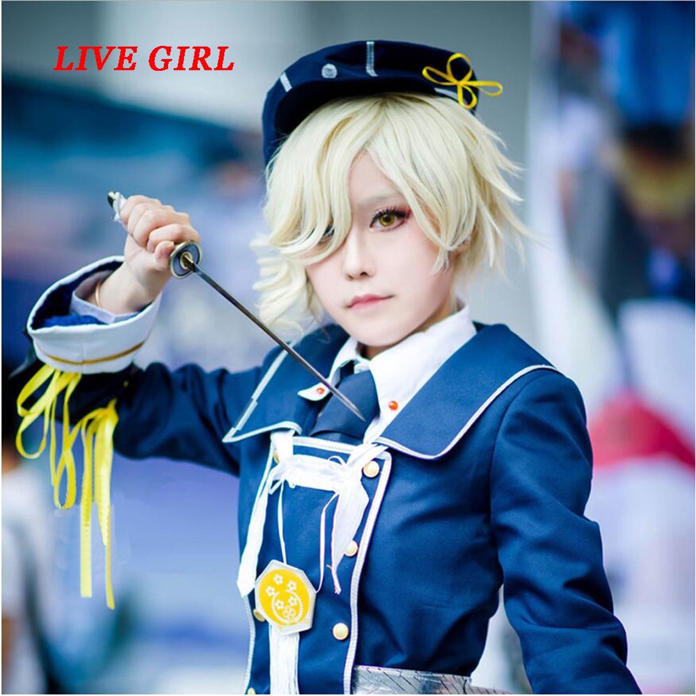 PREORDER LIVA GIRL NEW High quality Gokotai Cosplay wig ToukenRanbu anime costume play wigs  Hallowe
