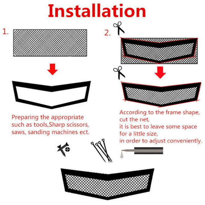 Cre Jaring Mesh Heksagonal Aluminum Hitam Cover Grill Bumper Mobil Universal