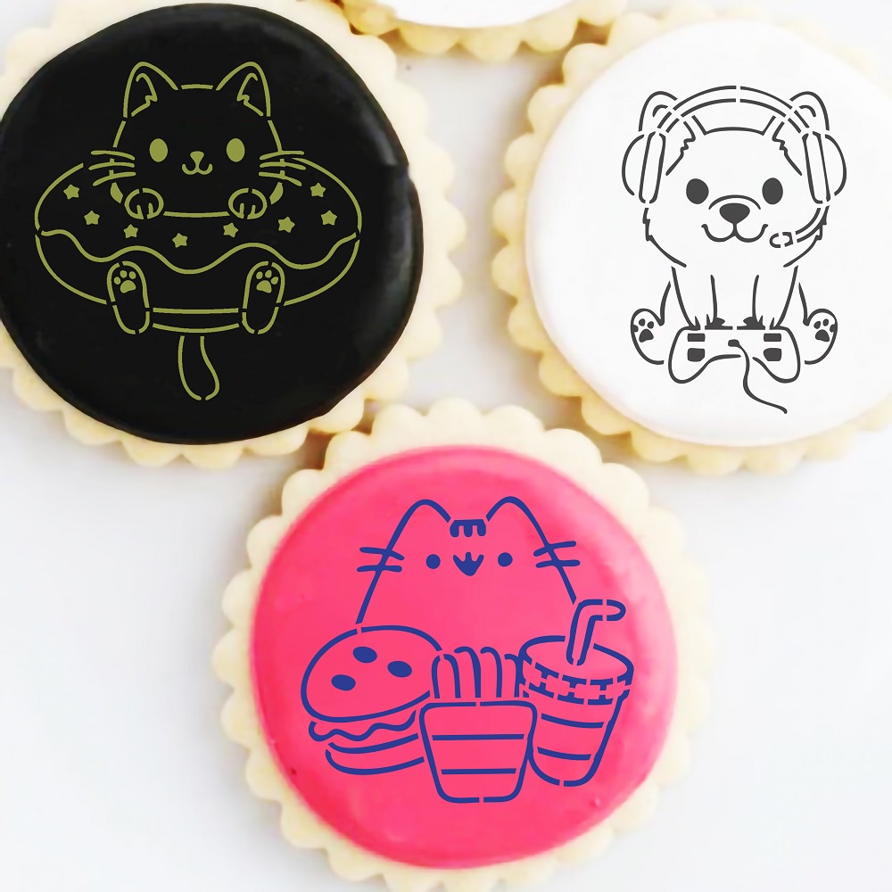 

Coloring Stencil Cookies (Stencil untuk kue mewarnai)