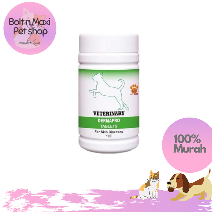 promo Obat Penyakit Kulit Anjing Raid All DERMAPRO DOG 100 TAB Skin Diseases