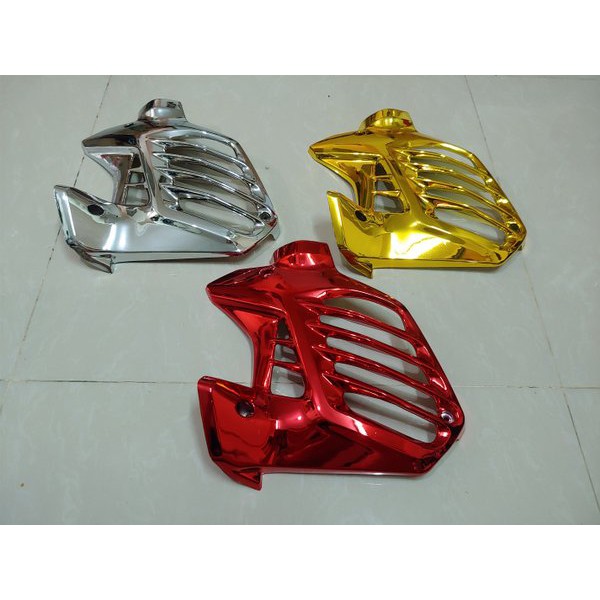 Cover Radiator Aerox Tutup Radiator Yamaha Aerox Variasi Gold Chrome Red