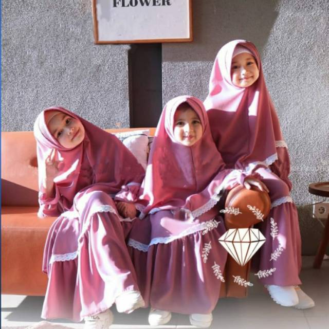 Gamis Anak Perempuan 7-10tahun 7tahun 8tahun 9tahun 10tahun Hijau Mint