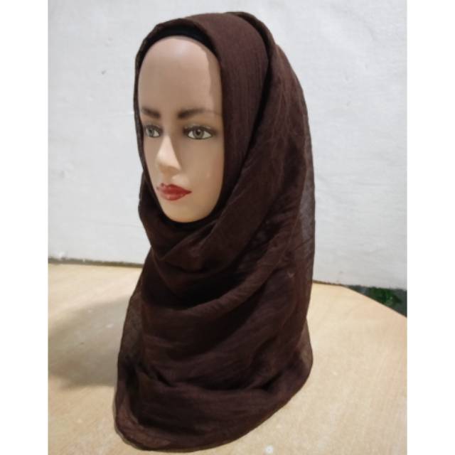 Jilbab pashmina crinkle