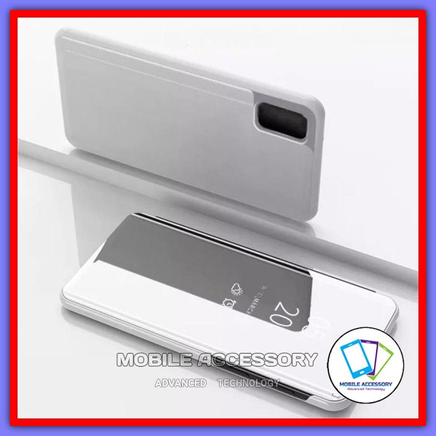 Flip Case Vivo Y20SG Y20S G Y20 SG Flip Clear View Standing Smart Mirror Case Cover Casing Hp Murah