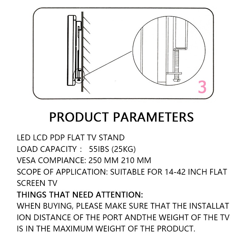 *Fujiyama*   Bracket TV Dudukan LCD  TV LED Yang Dapat Disesuaikan[14 inch-42 inch]