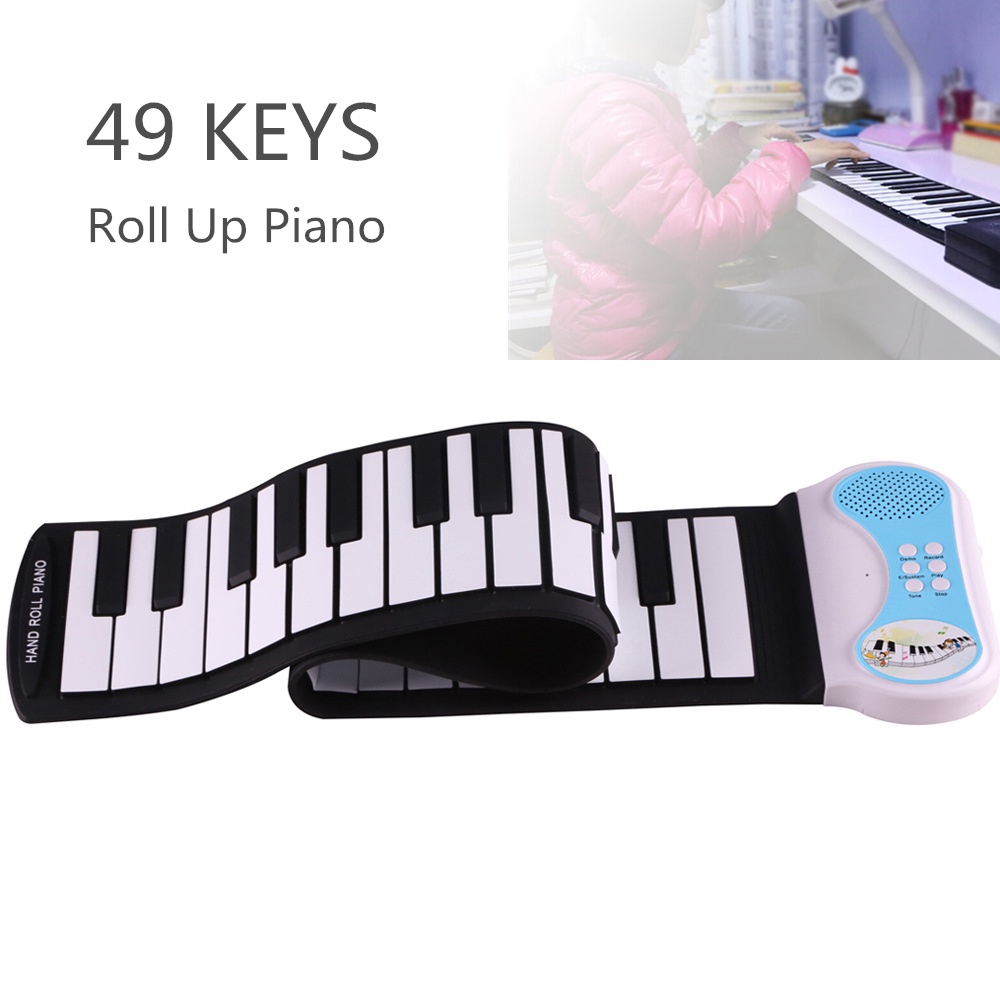 Keyboard Piano Elektronik 49 Kunci Bahan Silikon Flexible Untuk Hadiah