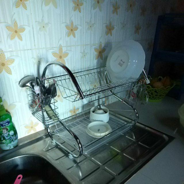 Rak Piring Stainless 2 Susun