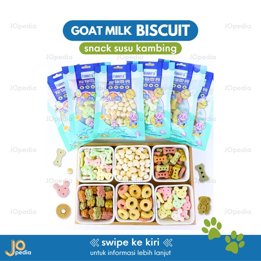 GOAT MILK BISCUIT Snack Kucing Anjing Cemilan Biskuit Susu Pet Treats