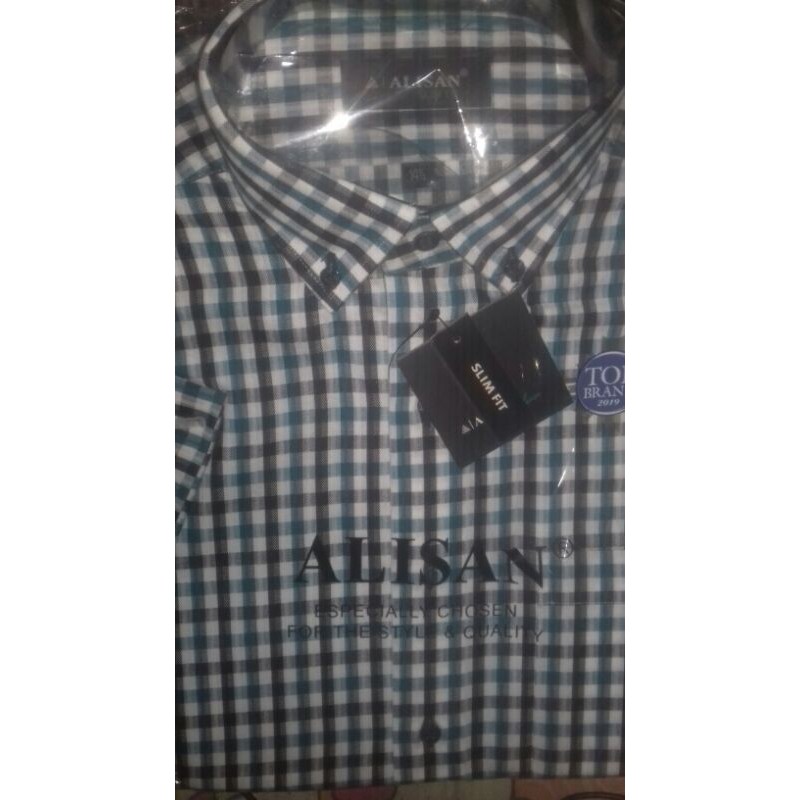 Kemeja slimfit alisan kotak