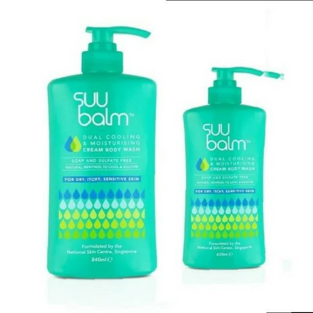 Suu Balm Dual Cooling Moisturising Cream Body Wash - Sabun Mandi 840ml