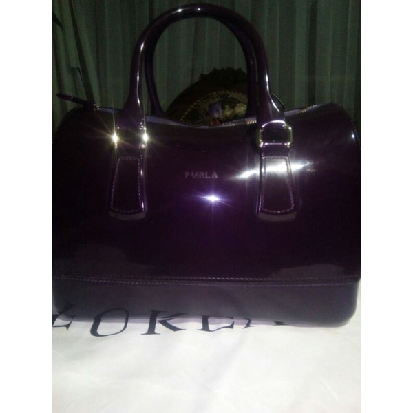 preloved furla jelly candy
