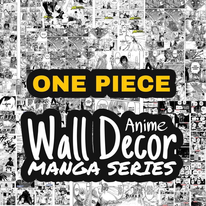 One Piece Wall Decor | Sticker Dinding | Poster Anime | Manga Poster Dinding A4-A5-A6