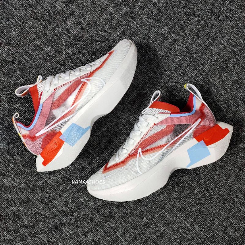 SEPATU WANITA NIKE ZOOM VISTA LITE SUMMIT WHITE TEAM ORANGE PSYCHIC BLUE