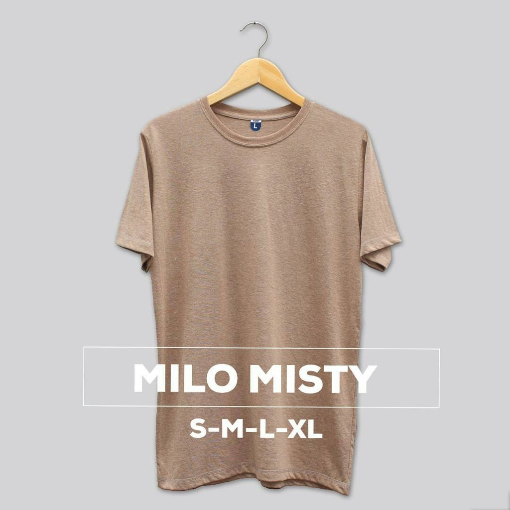 Jual KAOS POLOS MILO MISTY BAHAN ADEM PREMIUM COTTON COMBED 30S GRAMASI