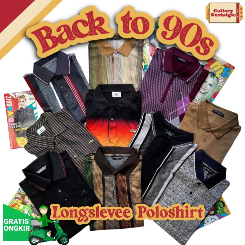 Rugby Shirt Polo Shirt Lengan Panjang Thrift Murah Preloved Poloshirt lengan panjang Polo Shirt IQBA