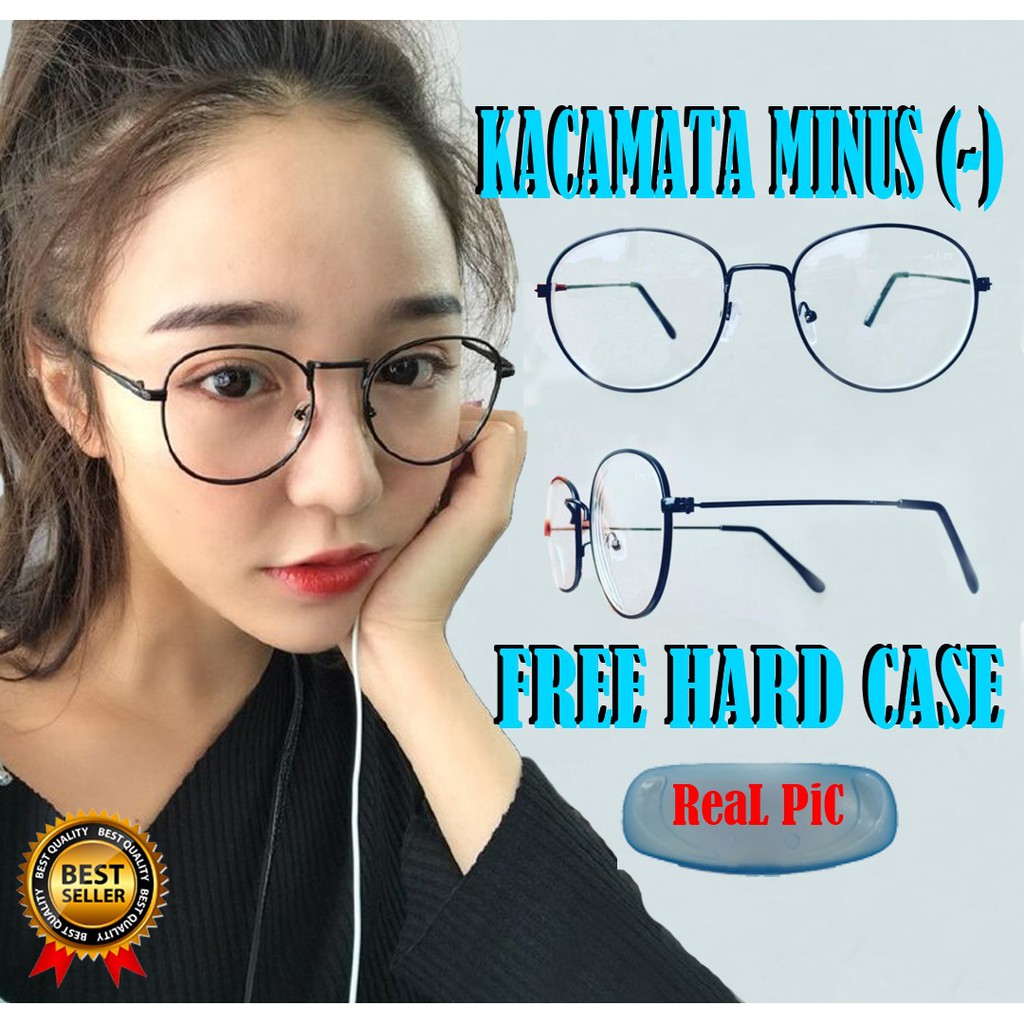 MURAH!!! Frame Kacamata Minus Wanita dan Pria Uk -0.50 s/d -4.00 FreeCase High Quality