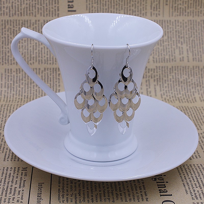 925 Perak Perempuan Anting-Anting Korea Batu Akik XINGX Butterfly Maple Daun Menggantung Anting-Anting Fashion Ornamen-Q