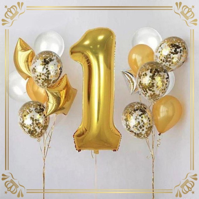 Balon Angka Foil Gold Silver 40cm Balon Pesta Ulang Tahun Ballon Number Satuan Murah 40 Cm Murah