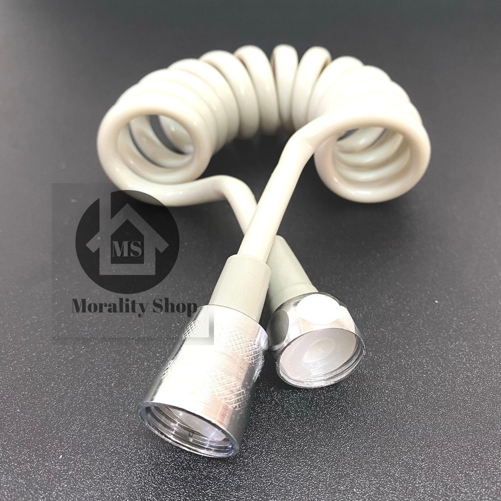 Selang shower Flexible telepon 150 cm ABU Grey- selang fleksibel mandi 1,5meter telephone spiral B32