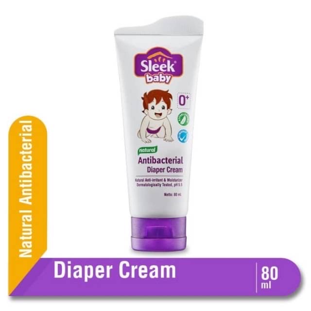 SLEEK DIAPER CREAM/ KRIM RUAM POPOK BABY/ 80 ML