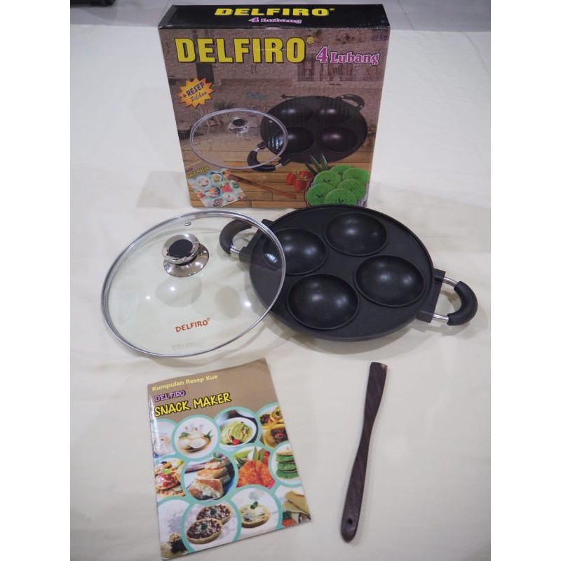 Delfiro cetakan kue 4 lubang cekung