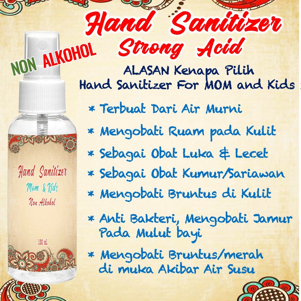 Hand Sanitizer Spray Mom and Kids Antiseptic Disinfektan Aman Food Grade