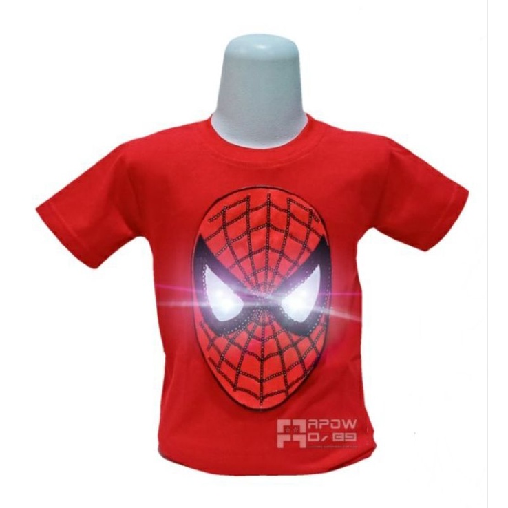 pdf baju anak laki laki motif spiderman LED bisa nyala baju atasan anak laki laki kaos hoodie