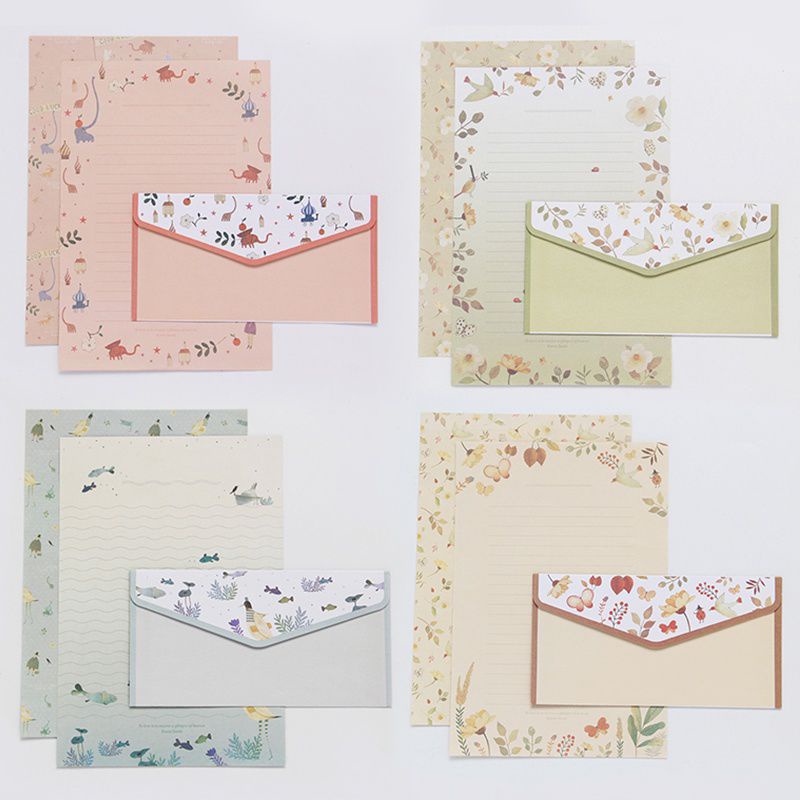 

Amplop dan Kertas Surat, Set Amplop Kertas Motif (1 Amplop + 2 Kertas Surat)