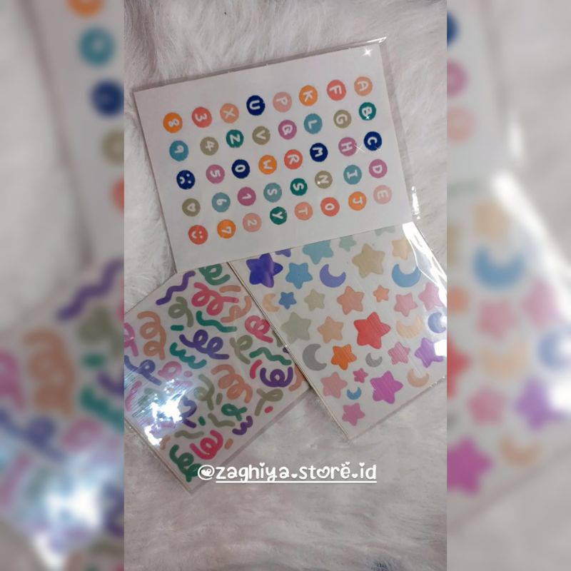 

sticker deco star font confetty bear