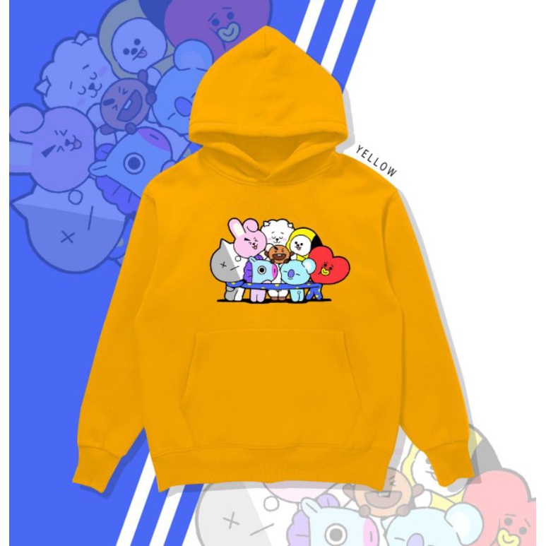 HOODIE BT21 GRUP/HOODIE BTS FLEECE/HODDIE DISTRO/HODDIE CEWEK&amp;COWOK