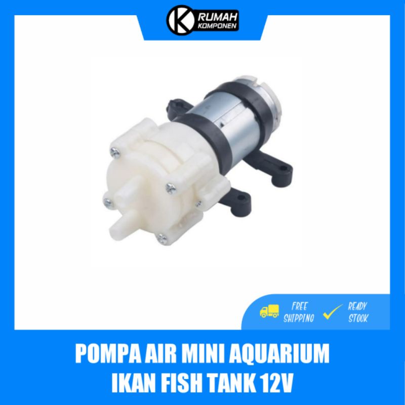 Pompa air mini aquarium ikan fish tank 12V mini pump 12 volt