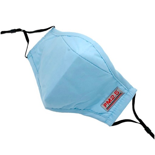 

La Floret 1 pc MC-02 LIGHT BLUE Masker Kain Cotton PM 2.5 Respirator Mask Antibacterial