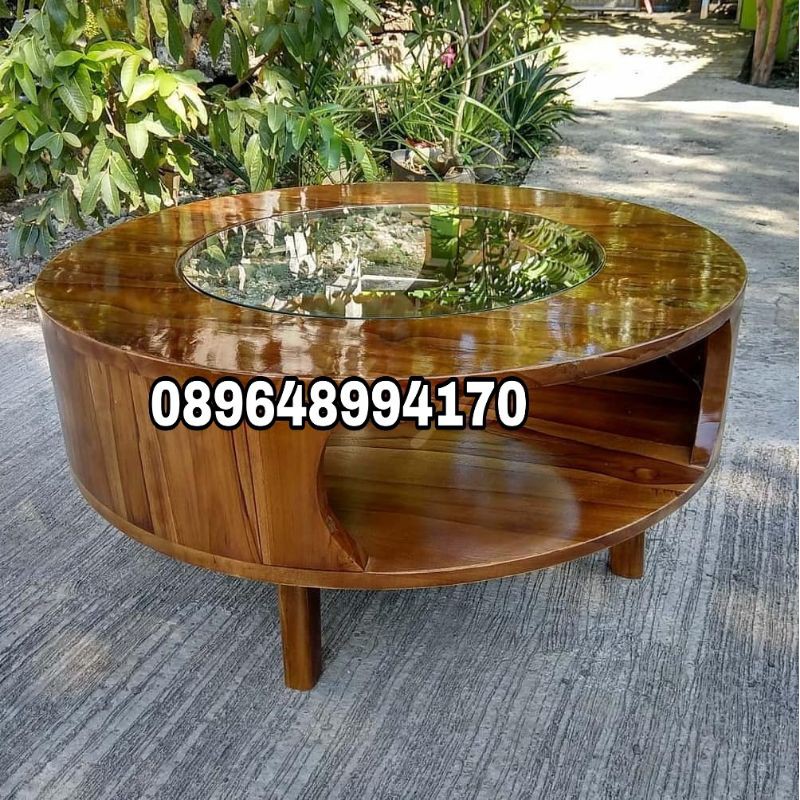 meja tamu kayu jati meja retro jati