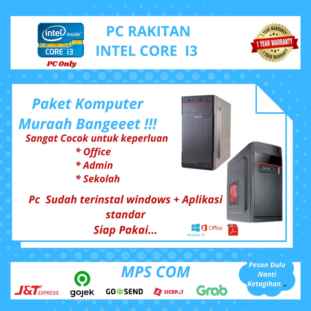 PC KOMPUTER CORE I3-2120 ADMIN / OFFICE / SEKOLAH