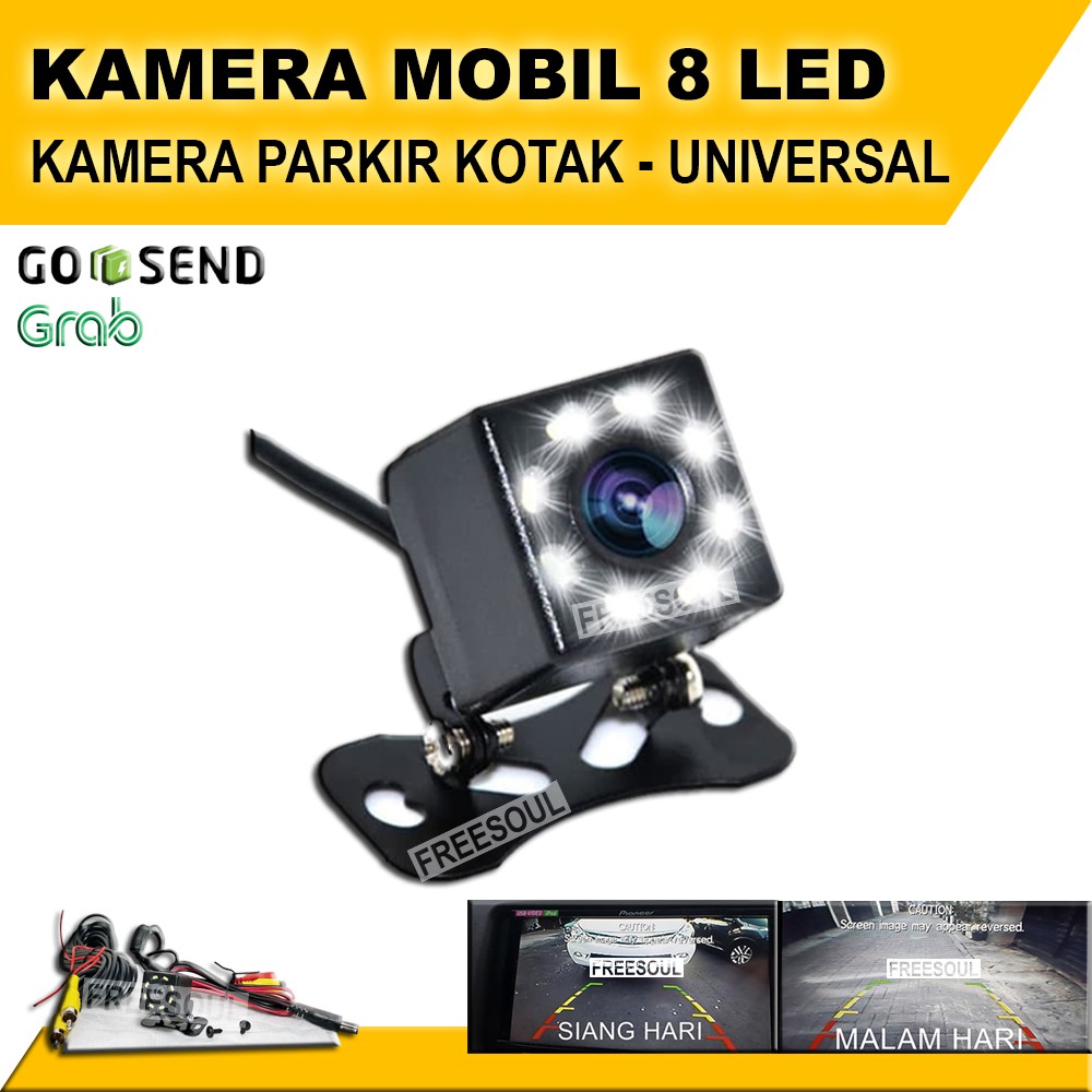 Kamera Mundur Mobil - Kamera Parkir Bulat Kotak 4/8/12 LED Universal - Rear Parking Camera 12v