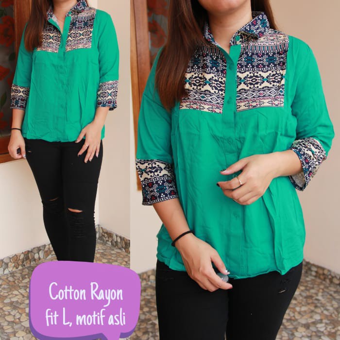 LV KEMEJA MIXTENUN REAL PICT / Atasan Pakaian Wanita