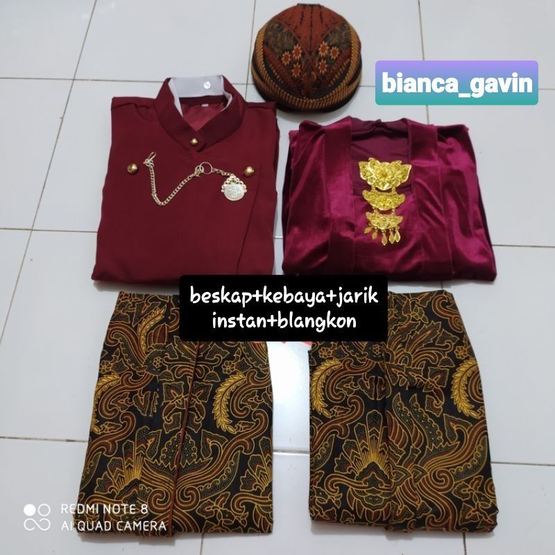Baju Couple Jawa/ Baju Prewedding Adat Jawa/ Baju Prewed Instan