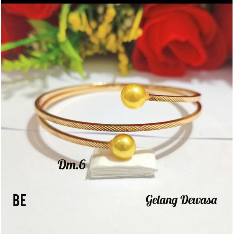 Gelang Dewasa Mutiara Gold dan Silver perhiasan Wanita Varian Motif (COD)