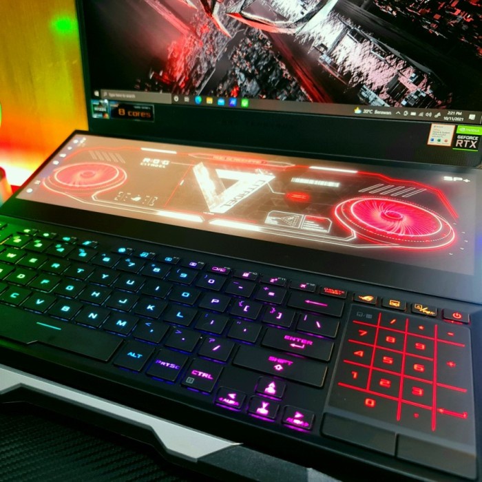 [Laptop / Notebook] Asus Rog Zephyrus Duo Gx551Qm + Rtx 3060 Super Gaming Desain Laptop Laptop Bekas