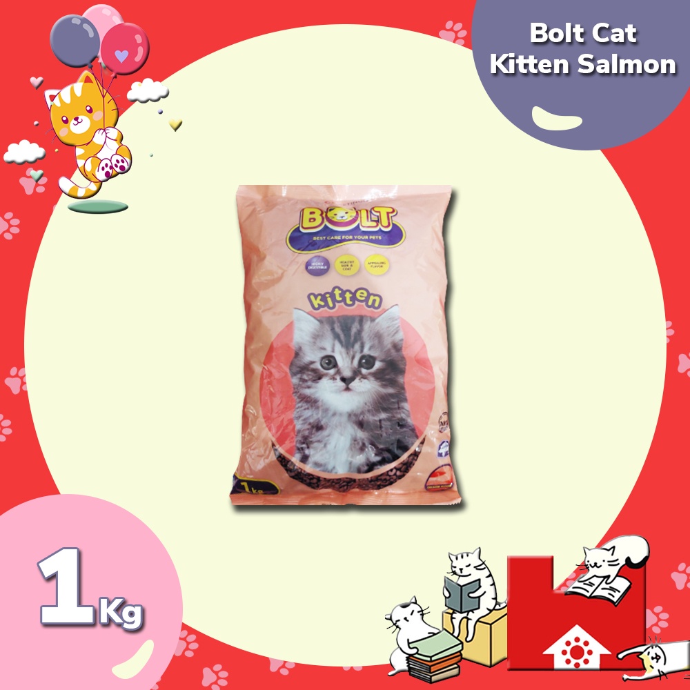 Bolt Cat Kitten Salmon Flavour Makanan Kucing 1 Kg