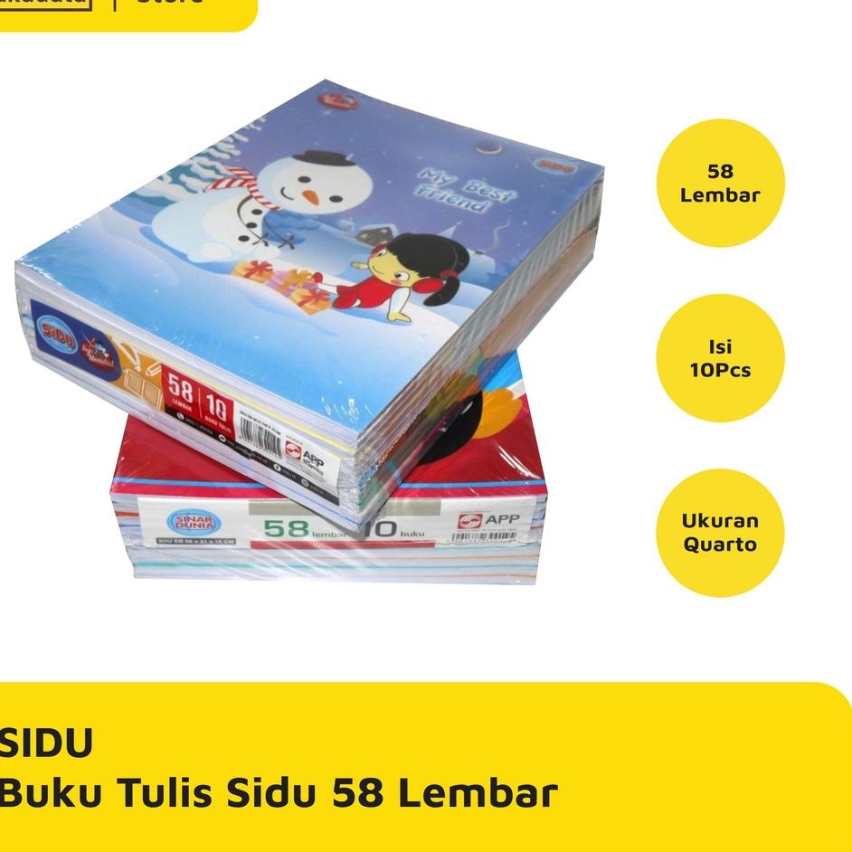 

『30%』 BUKU TULIS SIDU / SINAR DUNIA 58 LEMBAR (1 PACK) MURAH terbaik