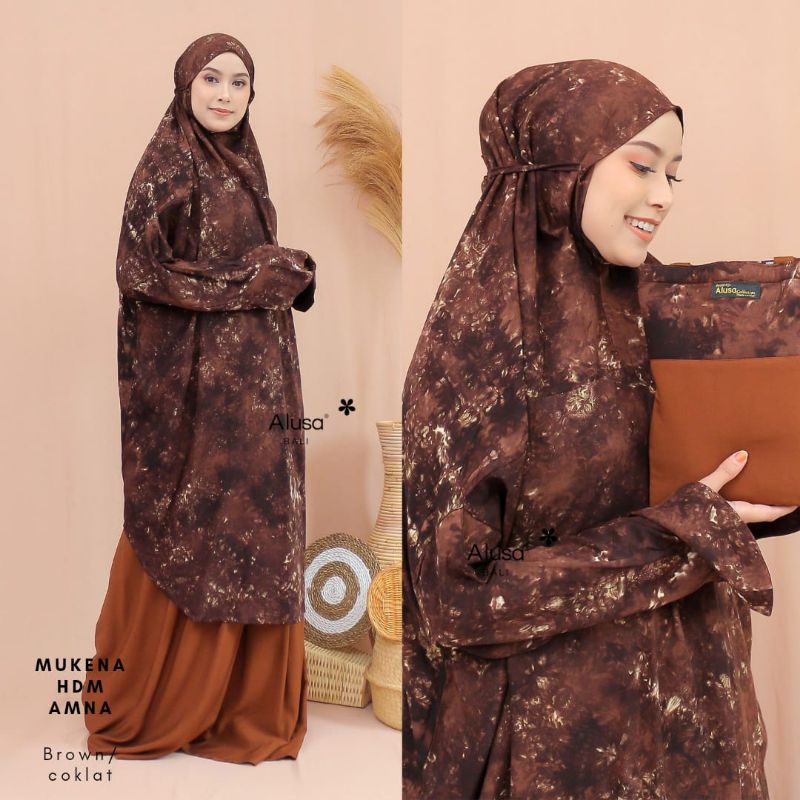 Mukena Tunik Bali Rayon Adem Telekung Fashion Muslim Alat Sholat Amna