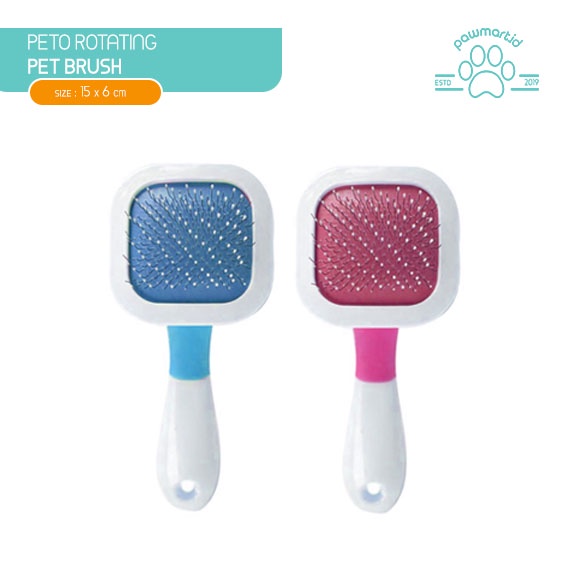 Sisir Bulu Anjing Kucing Kelinci PETO Rotating Pet Comb size Small